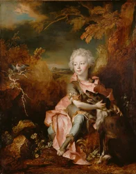 Retrato de un niño con traje de fantasía